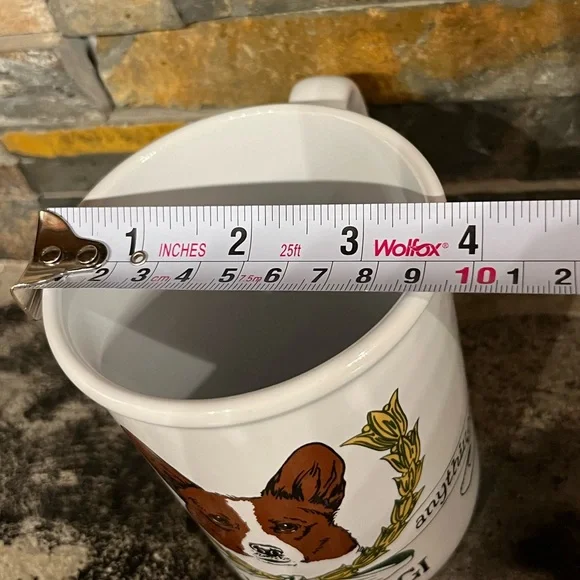 Zeppa Kent CT. Large White Welsh Corgi Dog Coffee Cup Mug Large Canis Herdemis - Picture 10 of 10